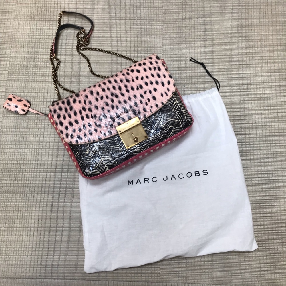 Marc Jacobs | Mini Polly | Snakeskin Pink/Black/Multi Bag - Picture 2 of 9